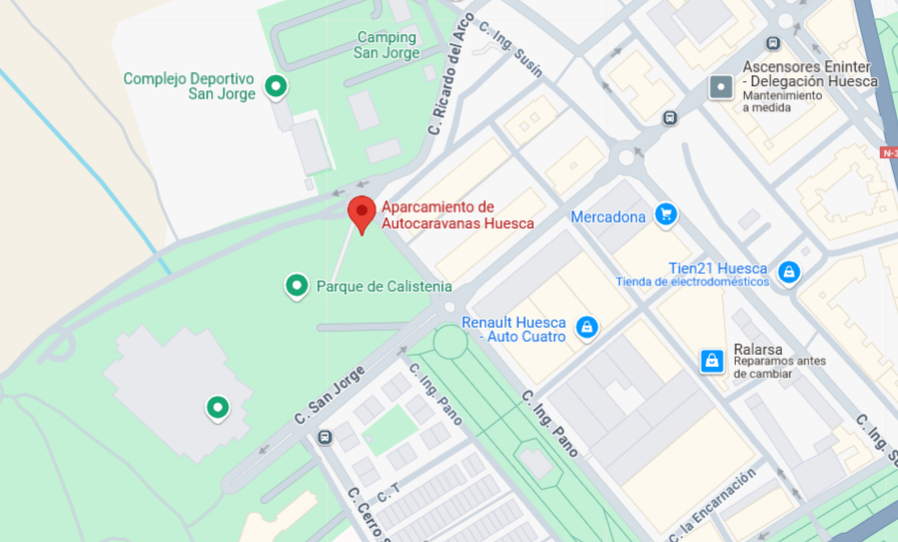 Parking de Autocaravanas en Huesca
